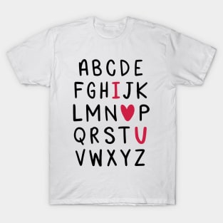 I Love You Alphabet T-Shirt